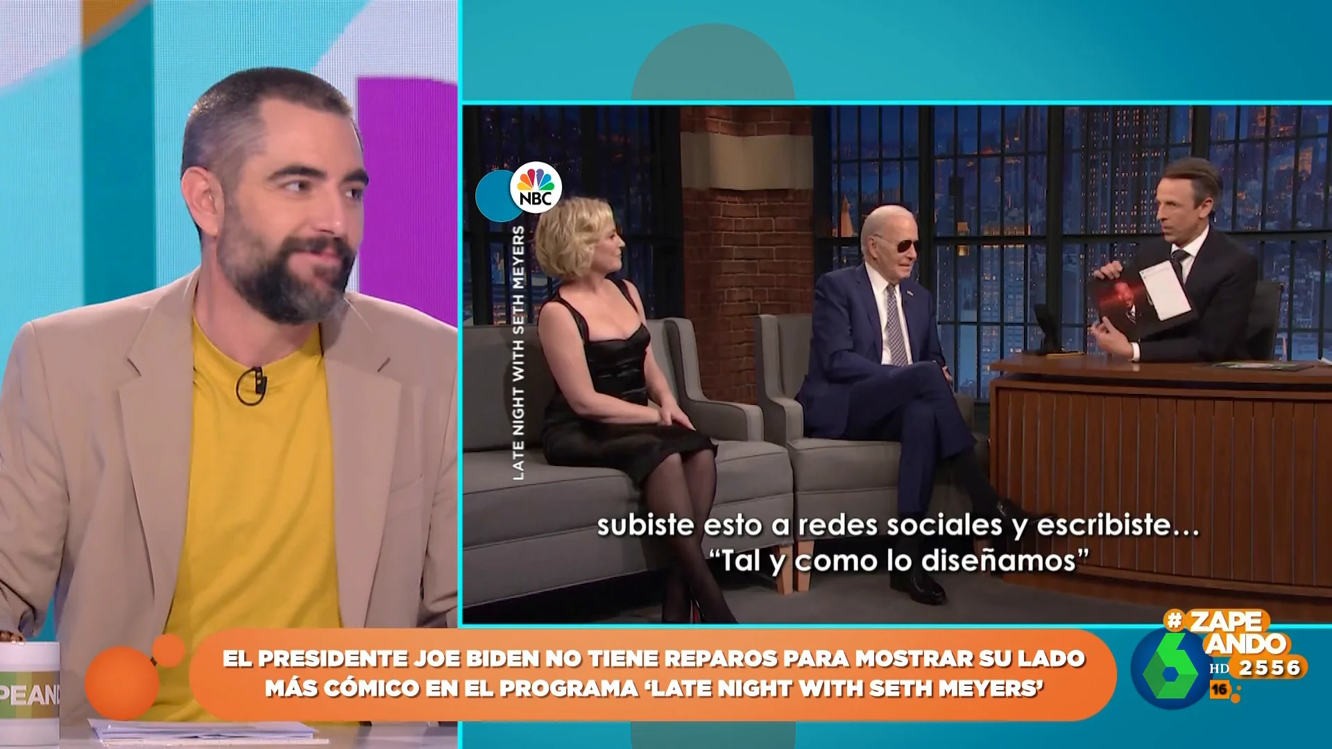 Dani Mateo, sobre la entrevista de Seth Meyers a Joe Biden: "Parece que en cualquier momento se lo van a llevar" 