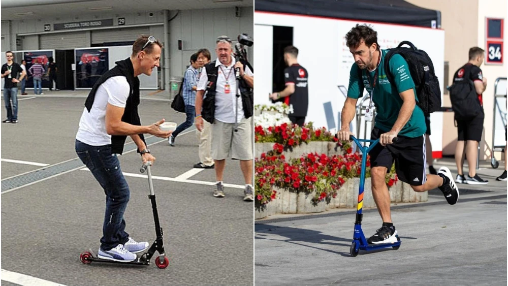 Michael Schumacher y Fernando Alonso 