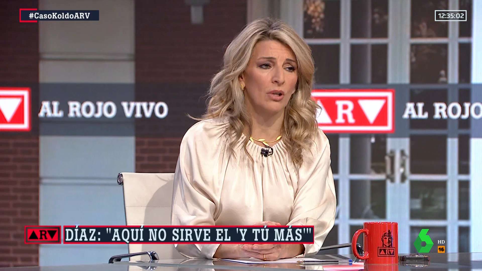 Yolanda Díaz, en Al Rojo Vivo