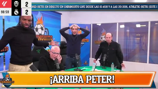 Así se vivió en 'El Chiringuito' el polémico gol anulado a Bellingham en el Valencia - Real Madrid Así se vivió en 'El Chiringuito' el polémico gol anulado a Bellingham en el Valencia - Real Madrid