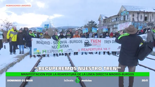 Vecinos de Madrid, Segovia y Burgos reclaman la reapertura de la línea de tren directa a la capital Vecinos de Madrid, Segovia y Burgos reclaman la reapertura de la línea de tren directa a la capital