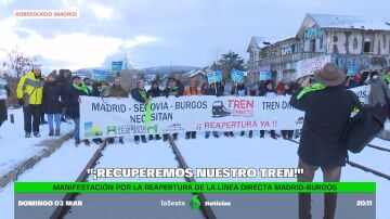 Vecinos de Madrid, Segovia y Burgos reclaman la reapertura de la línea de tren directa a la capital