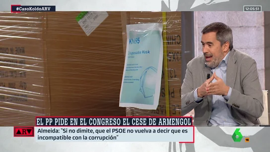 Carlos Cué, a Almeida: "¿De verdad está pidiendo que dimita Armengol cuando al Ayuntamiento de Madrid le estafaron 7 millones de euros en mascarillas?" Carlos Cué, a Almeida: "¿De verdad está pidiendo que dimita Armengol cuando al Ayuntamiento de Madrid le estafaron 7 millones de euros en mascarillas?"