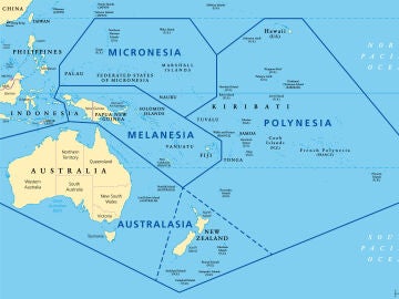 Nauru en el mapa de Oceanía