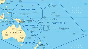 Nauru en el mapa de Oceanía