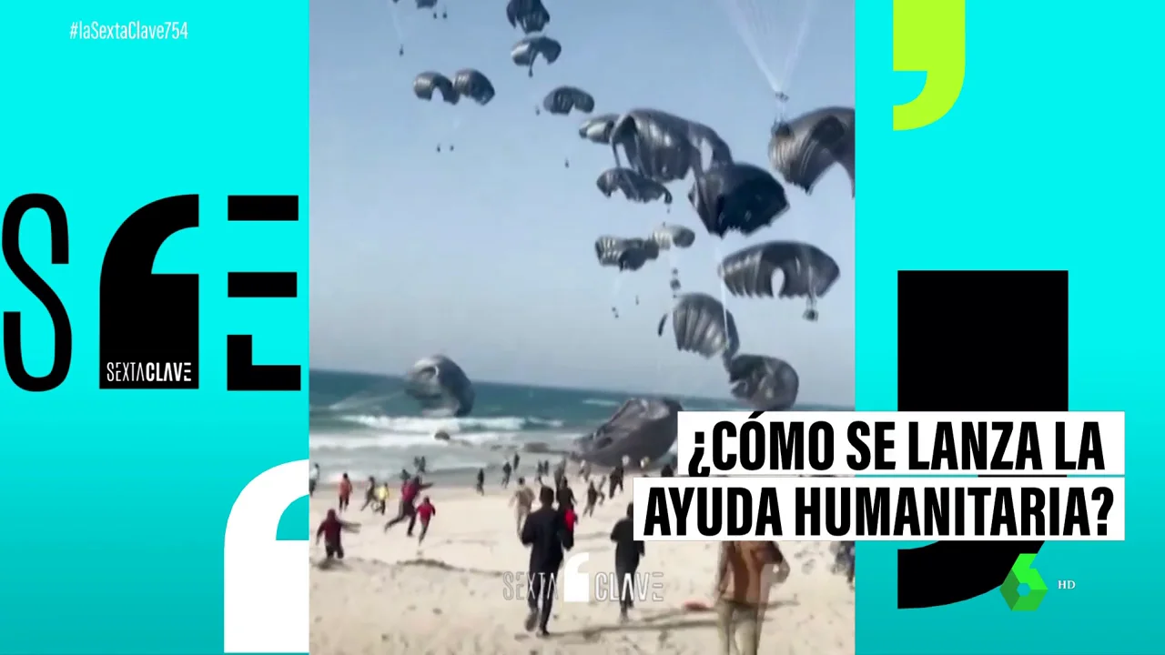 ¿Cómo se lanzan desde aviones 36.800 raciones de comida de ayuda humanitaria sobre Gaza?