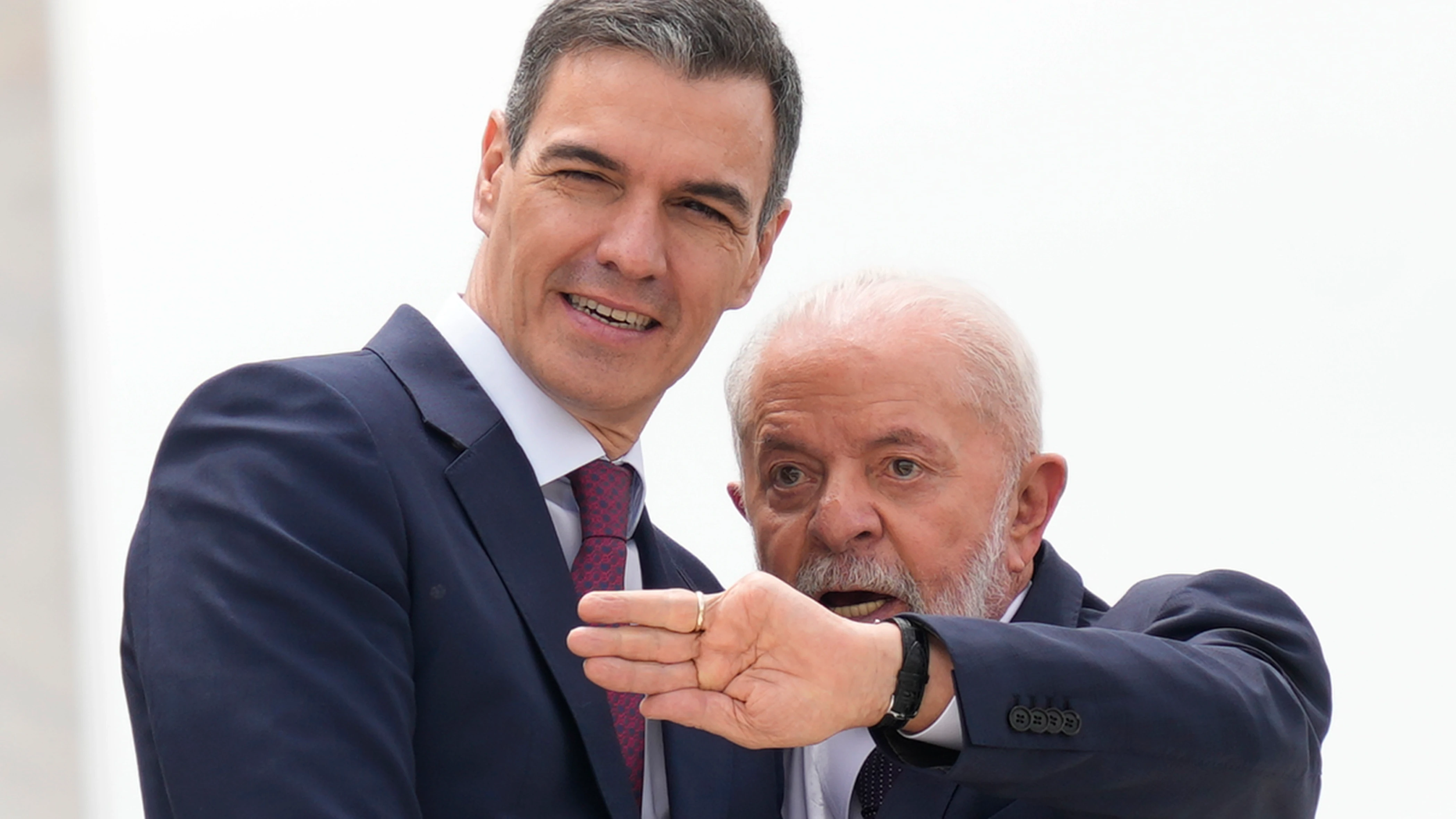 Pedro Sánchez, junto a Lula da Silva