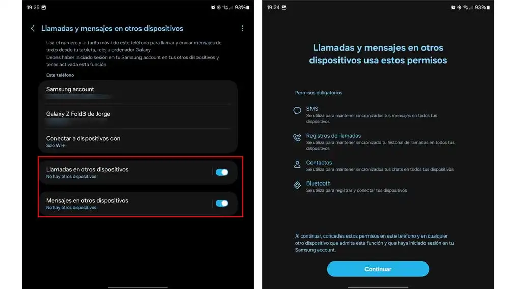 Llamadas desde otros dispositivos compatibles Llamadas desde otros dispositivos compatibles
