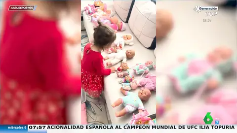 El tierno gesto de una niña antes de irse a dormir: así besa a todos sus muñecos cuando se va a ir a la cama