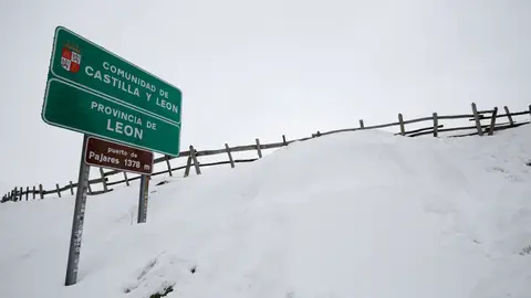 Nieve en la provincia de León.