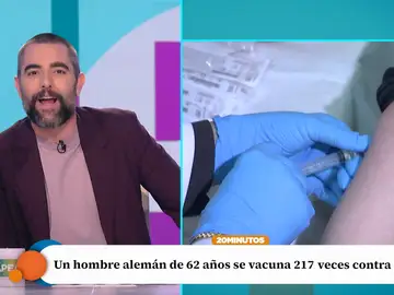 Dani Mateo ironiza sobre el alemán que se ha puesto 217 veces la vacuna de la covid: &quot;Lo peor son los 217 chips&quot;