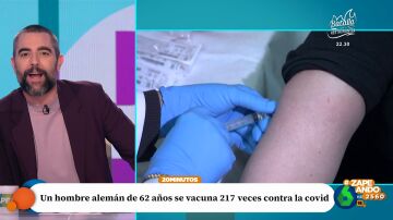 Dani Mateo ironiza sobre el alemán que se ha puesto 217 veces la vacuna de la covid: "Lo peor son los 217 chips"