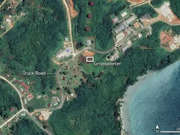 El área cercana a la estación sísmica en la isla Manus El área cercana a la estación sísmica en la isla Manus
