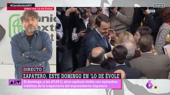 Jordi Évole, tras entrevistar a Zapatero: "A nadie se le escapa que ha tenido un papel en que Junts acepte la Ley de Amnistía" Jordi Évole, tras entrevistar a Zapatero: "A nadie se le escapa que ha tenido un papel en que Junts acepte la Ley de Amnistía"
