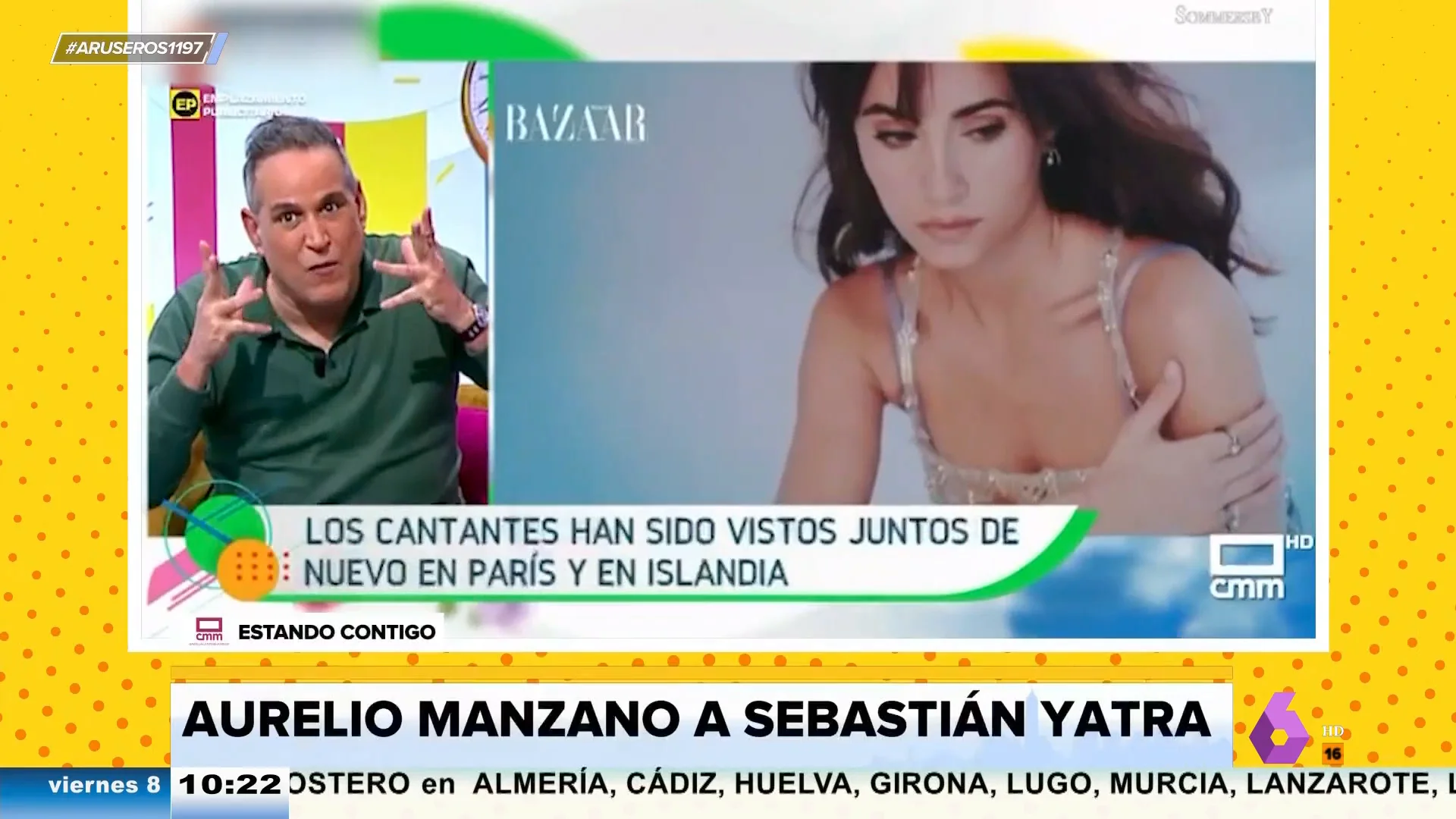 Aurelio Manzano, de la posible reconciliación de Aitana y Sebastián Yatra