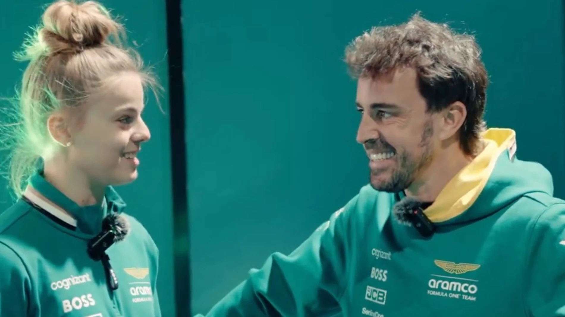Tina Hausmann y Fernando Alonso