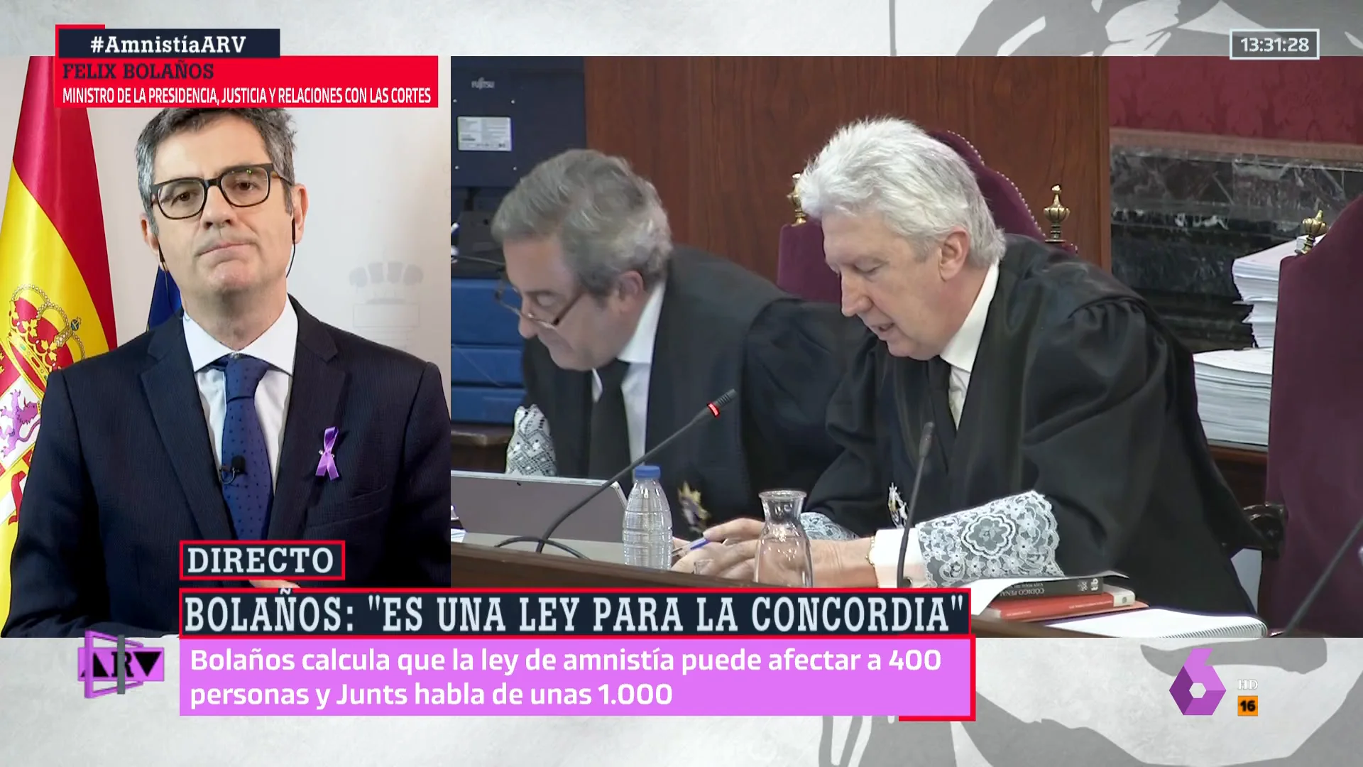 Bolaños ve "voluntad" para acordar los Presupuestos tras el pacto sobre la ley de amnistía