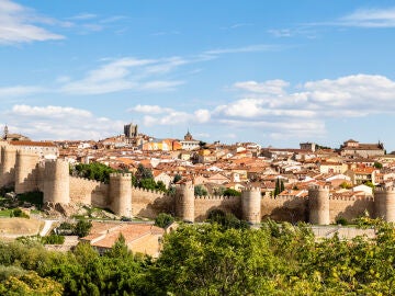 Vista aérea de Ávila en Castilla y León