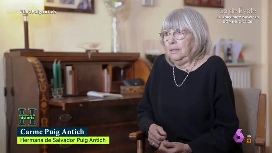 Carme Puig Antich denuncia el silencio de la oposición antifranquista en el caso de su hermano laSexta Columna entrevista en este vídeo a Carme Puig Antich, hermana de Salvador, y analiza con expertos e historiadores los motivos por los que el Partido Comunista o el PSOE se pusieron de lado en la pena de muerte a Salvador Puig Antich.