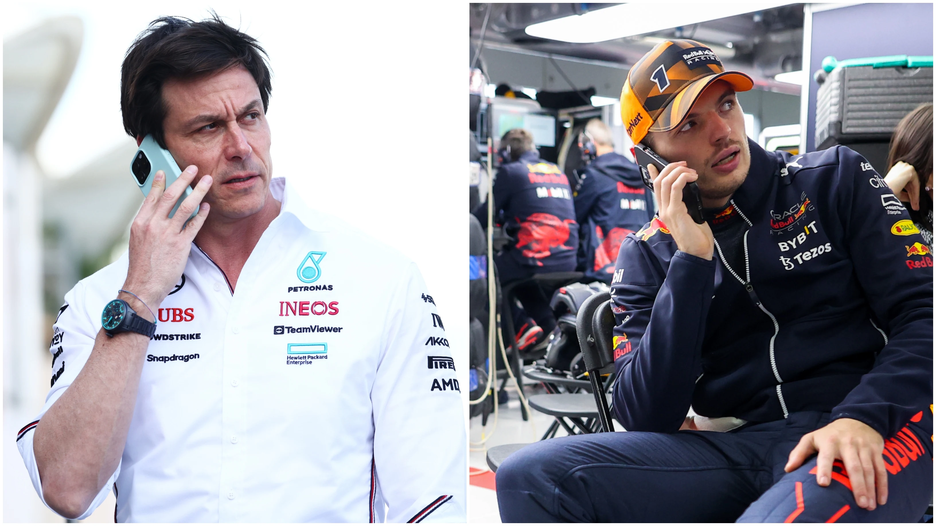 Toto Wolff y Max Verstappen