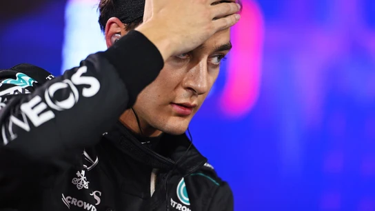 George Russell, tras una carrera George Russell, tras una carrera