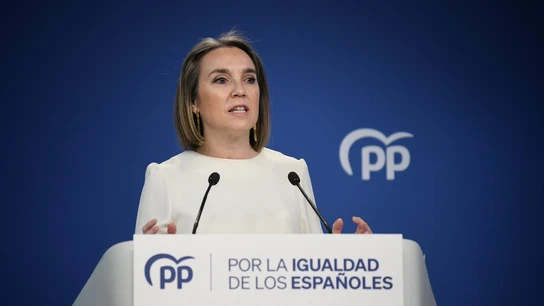 Imagen de archivo de la secretaria general del PP, Cuca Gamarra. Imagen de archivo de la secretaria general del PP, Cuca Gamarra.