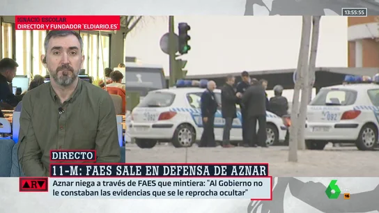 Ignacio Escolar, sobre la actuación de Aznar en el 11M: "Llevan 20 años mintiendo" Ignacio Escolar, sobre la actuación de Aznar en el 11M: "Llevan 20 años mintiendo"
