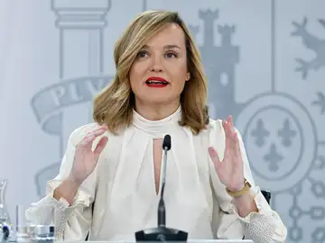La ministra portavoz del Gobierno, Pilar Alegría, en la rueda de prensa tras el Consejo de Ministros