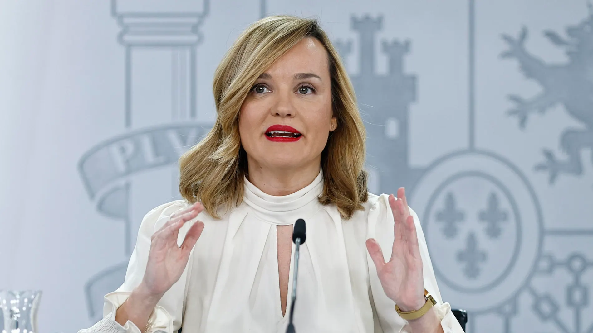 La ministra portavoz del Gobierno, Pilar Alegría, en la rueda de prensa tras el Consejo de Ministros