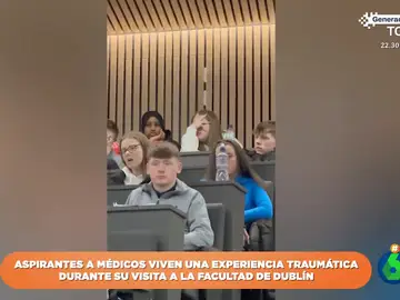La reacción de unos estudiantes al ver el vídeo real de una cesárea