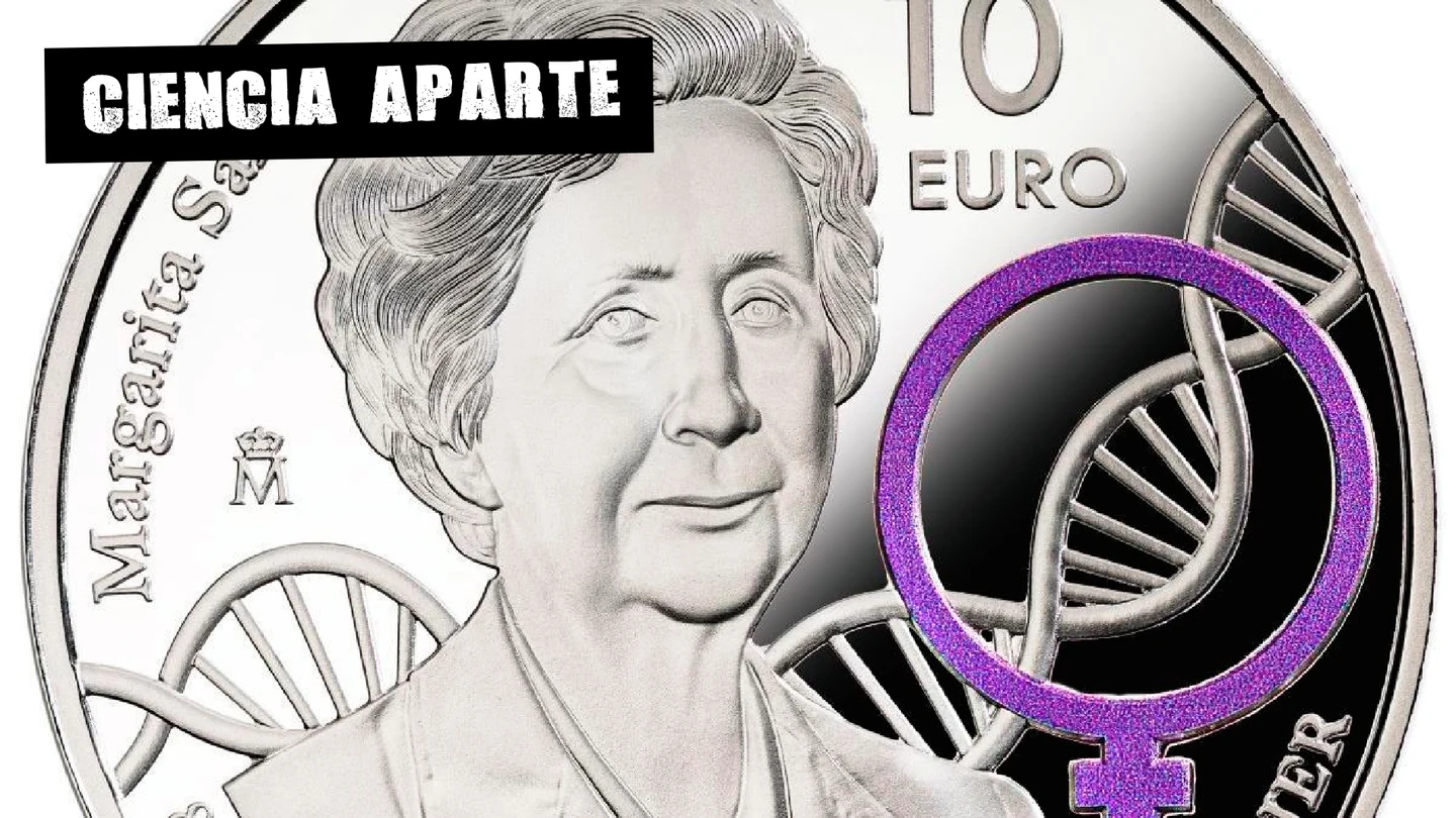 Imagen de la moneda en homenaje a Margarita Salas. Imagen de la moneda en homenaje a Margarita Salas.