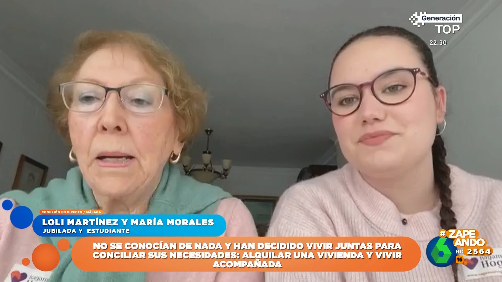 La experiencia de Loli y María como compañeras de piso en un programa de convivencia intergeneracional