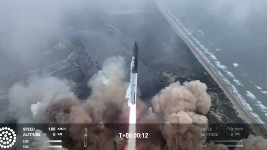 El enorme cohete Starship de SpaceX despega con éxito pero se "pierde" cuando regresaba El enorme cohete Starship de SpaceX despega con éxito pero se "pierde" cuando regresaba