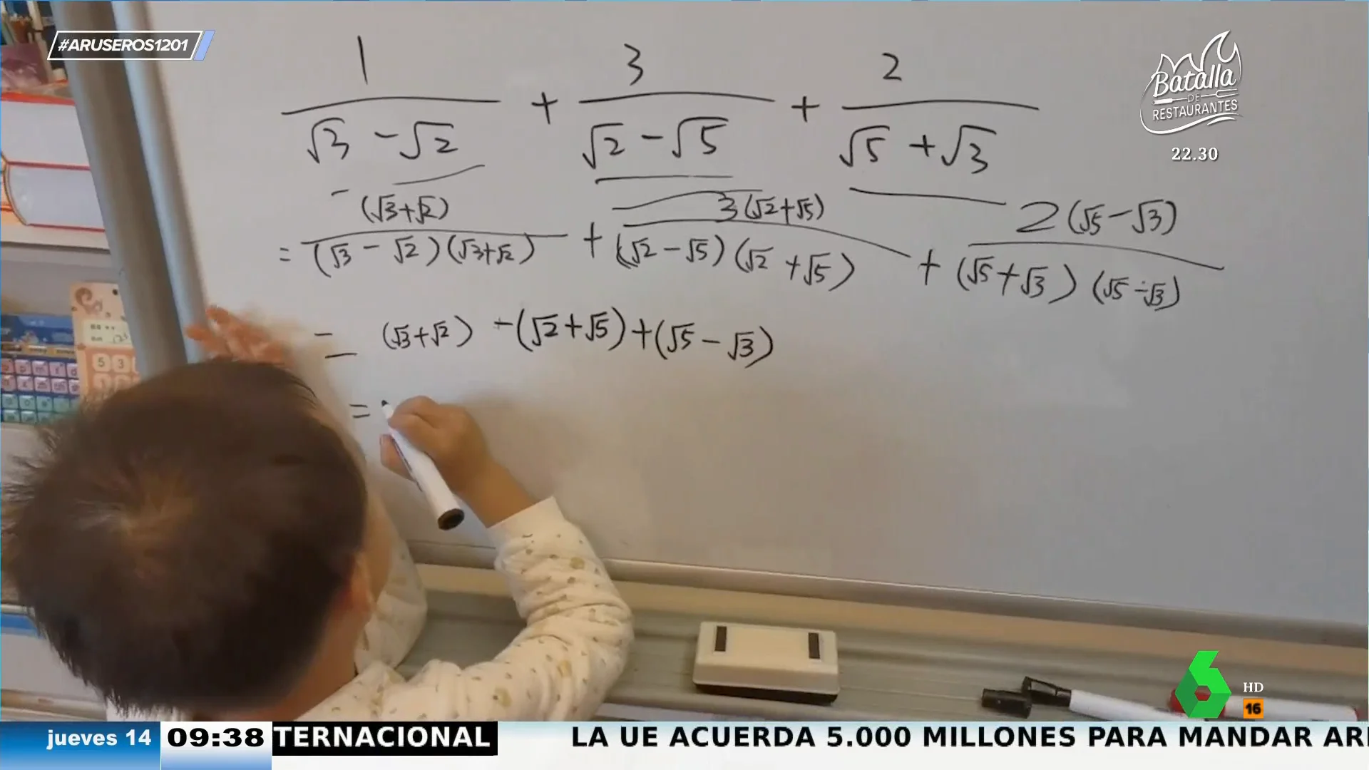 La increíble habilidad de un niño de 5 años para resolver operaciones matemáticas muy complejas