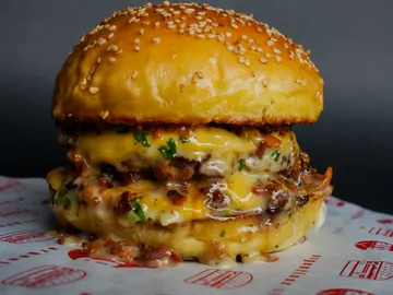 Hamburguesa de Argentinos Burger, en A Estrada, en Pontevedra Hamburguesa de Argentinos Burger, en A Estrada, en Pontevedra