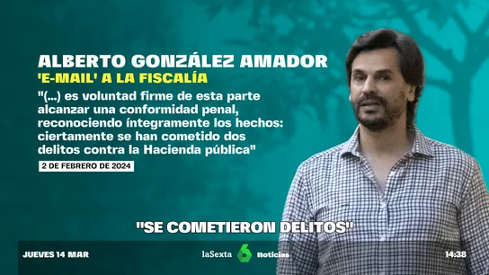 La pareja de Ayuso admitió el fraude fiscal en febrero en su escrito a la Fiscalía: "Ciertamente se han cometido dos delitos" La pareja de Ayuso admitió el fraude fiscal en febrero en su escrito a la Fiscalía: "Ciertamente se han cometido dos delitos"