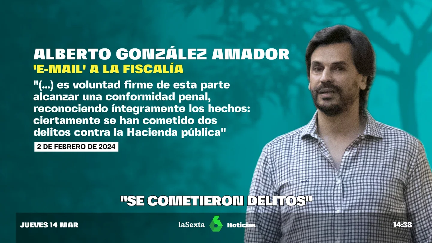 La pareja de Ayuso admitió el fraude fiscal en febrero en su escrito a la Fiscalía: "Ciertamente se han cometido dos delitos" La pareja de Ayuso admitió el fraude fiscal en febrero en su escrito a la Fiscalía: "Ciertamente se han cometido dos delitos"