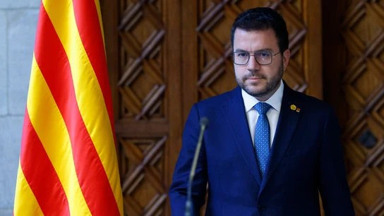 El presidente de la Generalitat, Pere Aragonès, tras decidir el adelanto electoral.  El presidente de la Generalitat, Pere Aragonès, tras decidir el adelanto electoral. EFE/Quique García