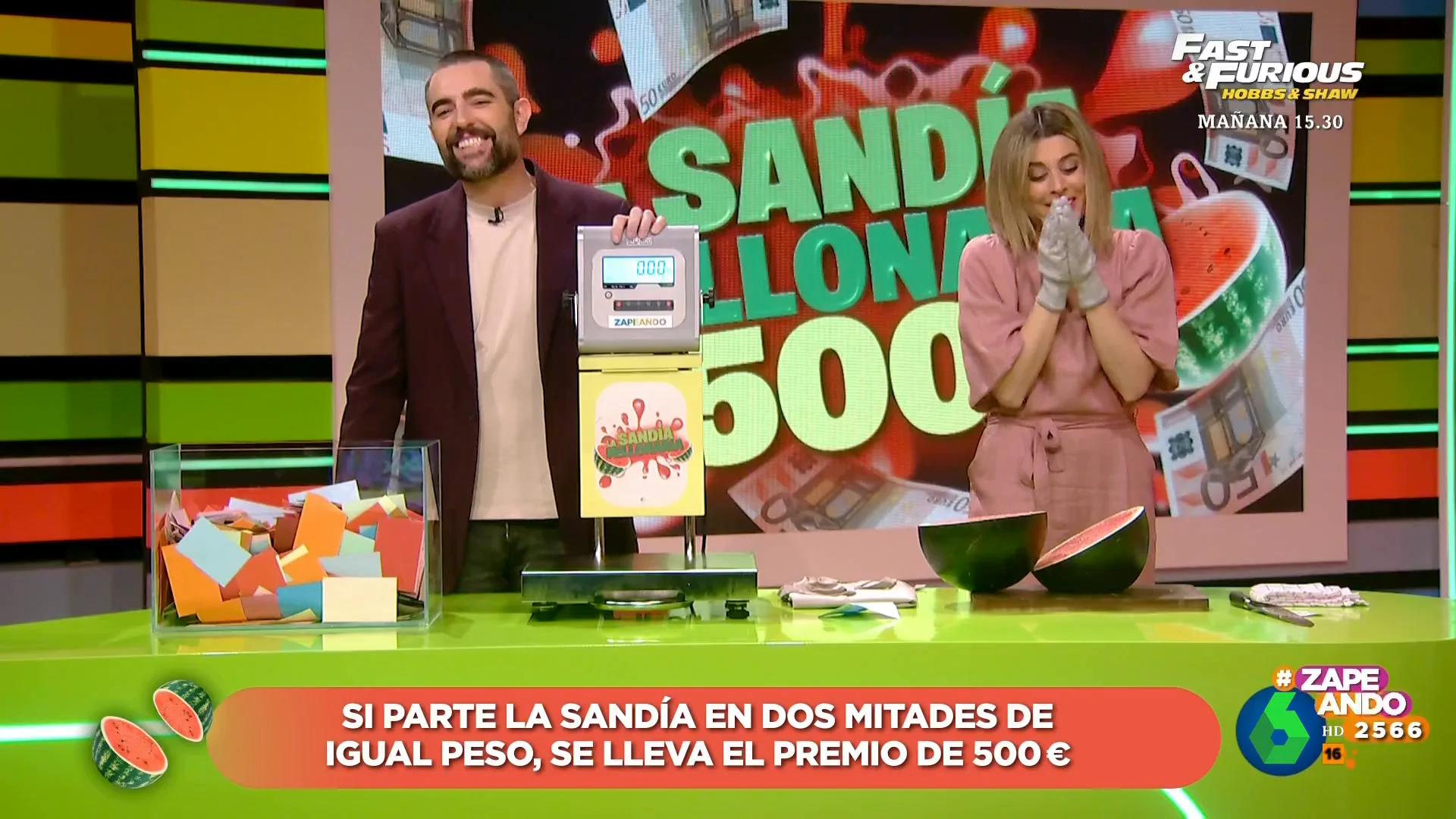 Valeria Ros juega a la sandía millonaria