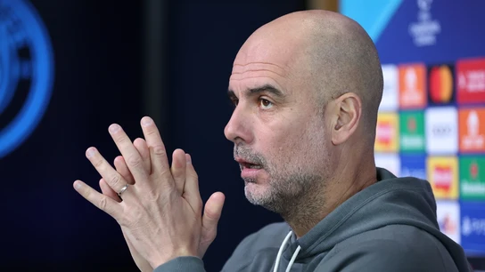 Guardiola, en rueda de prensa Guardiola, en rueda de prensa