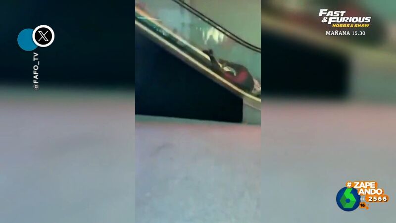 Vídeo viral: Mujer se cae por las escaleras