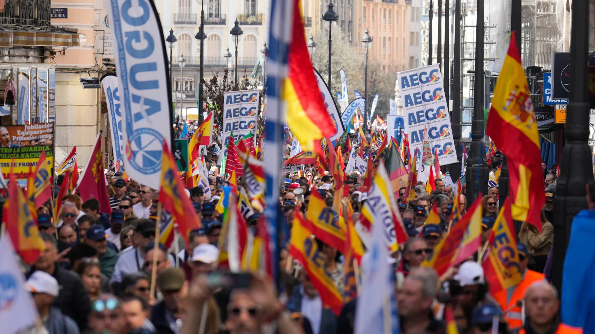 Manifestación para pedir una jubilación digna para policías y guardias civiles