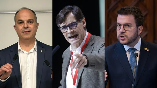 Fotomontaje: Jordi Turull, Salvador Illa y Pere Aragonés. Fotomontaje: Jordi Turull, Salvador Illa y Pere Aragonés.