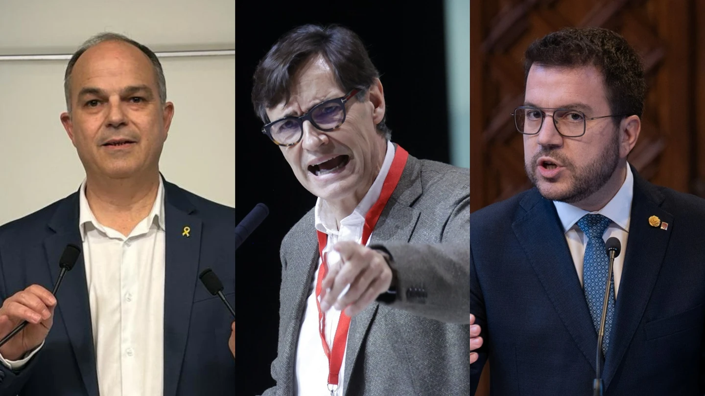 Fotomontaje: Jordi Turull, Salvador Illa y Pere Aragonés. Fotomontaje: Jordi Turull, Salvador Illa y Pere Aragonés.