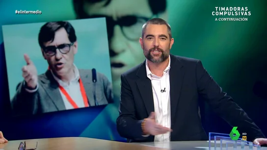 La reacción de Dani Mateo al 'buen rollo' entre Illa y Pedro Sánchez Dani Mateo analiza el trato cercan entre Salvador Illa, candidato del PSOE a las elecciones catalanas, y Pedro Sánchez durante un mitin el pasado fin de semana. "Es más que amiguísimo, es su colegote, su bro", comenta en este vídeo.