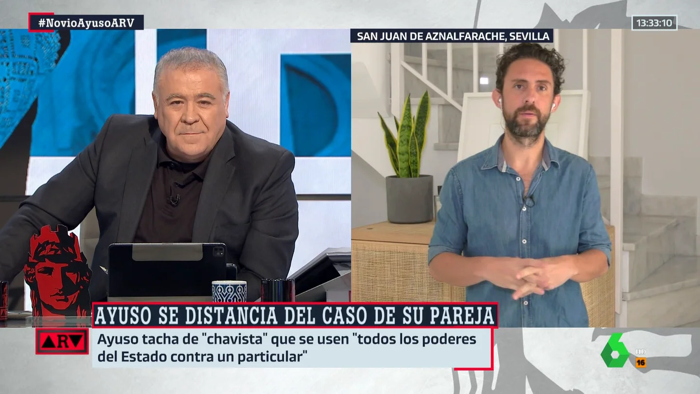 Munárriz señala que a Ayuso "no le saldrá gratis" el caso de su novio pese a ser "intocable para la derecha" Munárriz señala que a Ayuso "no le saldrá gratis" el caso de su novio pese a ser "intocable para la derecha"