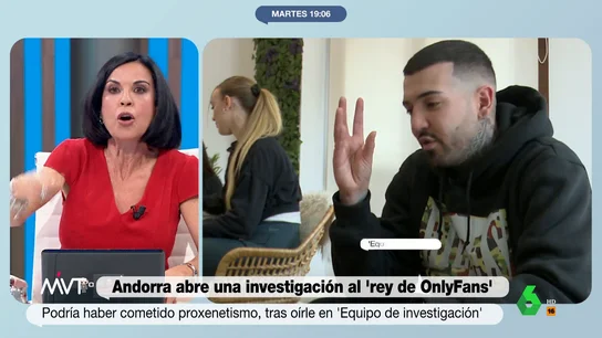 "Es usted un proxeneta, espero que alguien lo corrobore oficialmente": el mensaje de Beatriz de Vicente al 'rey de Onlyfans' "Es usted un proxeneta, espero que alguien lo corrobore oficialmente": el mensaje de Beatriz de Vicente al 'rey de Onlyfans'
