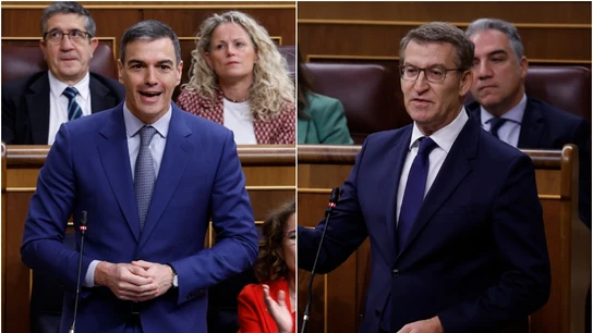 Pedro Sánchez y Alberto Núñez Feijóo, en el Congreso de los Diputados Pedro Sánchez y Alberto Núñez Feijóo, en el Congreso de los Diputados
