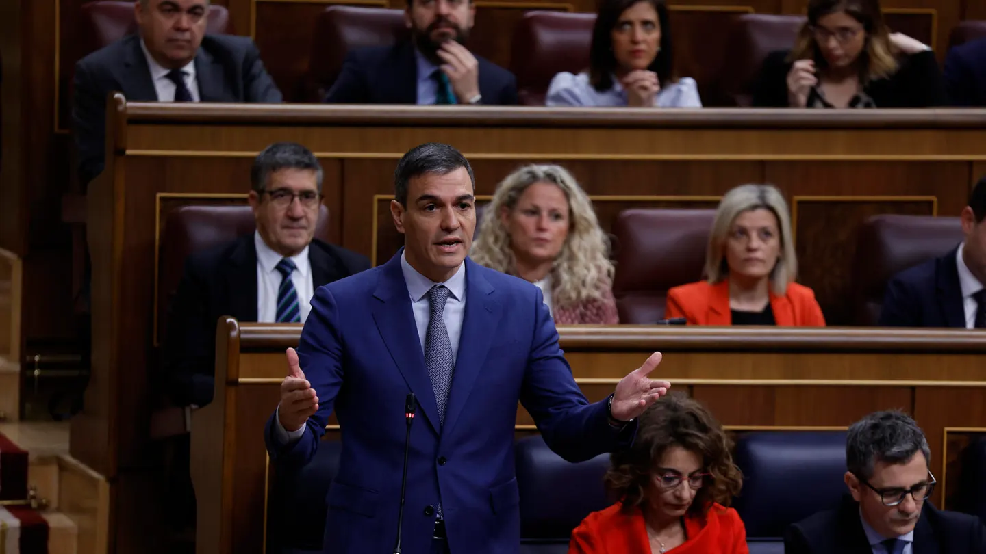 Imagen de archivo de Pedro Sánchez durante la sesión de control en el Congreso. Imagen de archivo de Pedro Sánchez durante la sesión de control en el Congreso.