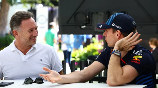 Christian Horner y Max Verstappen Christian Horner y Max Verstappen